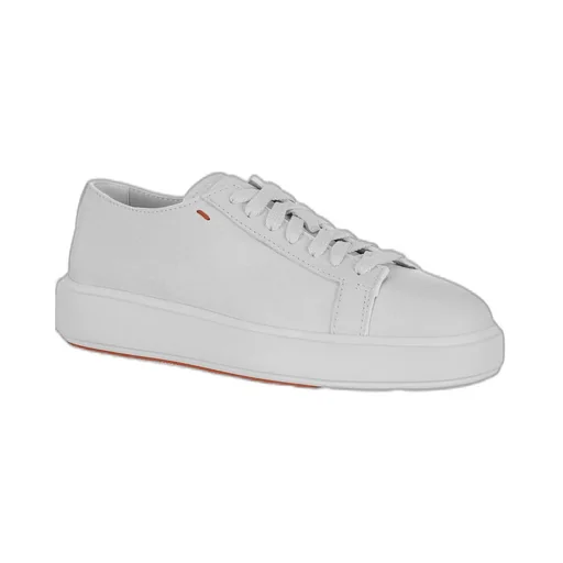 Santoni Tumbled Leather Sneakers