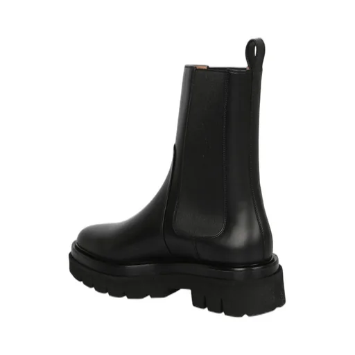 Santoni Round Toe Ankle Boots