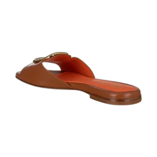Santoni Buckle Detailed Slip-On Sandals