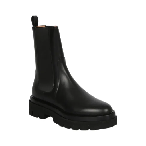 Santoni Round Toe Ankle Boots