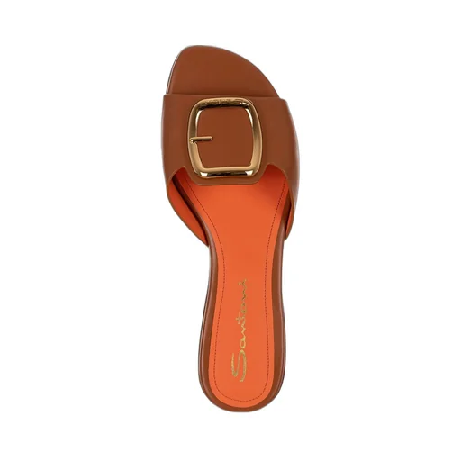 Santoni Buckle Detailed Slip-On Sandals