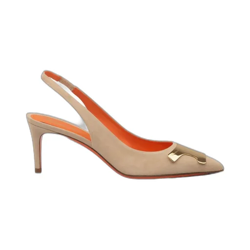 Santoni Slingback Pointed Toe Pumps