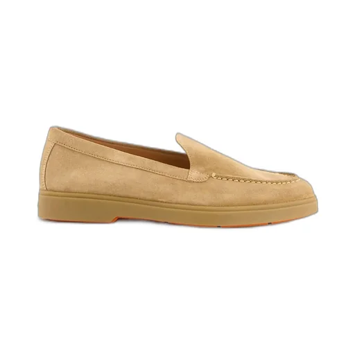 Santoni Almond Toe Slip-On Loafers