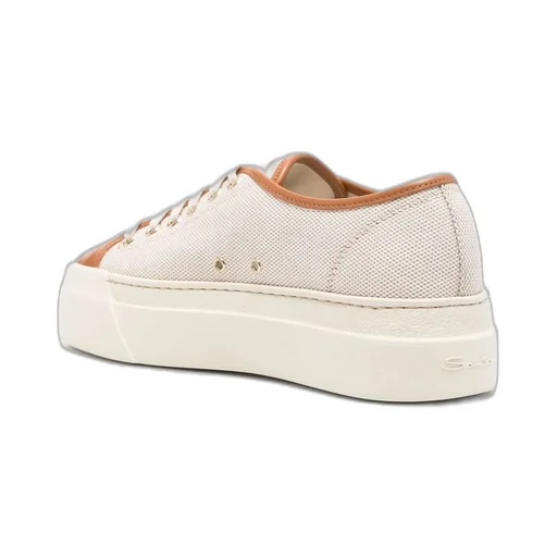 Santoni Logo Detailed Platform Mesh Sneakers