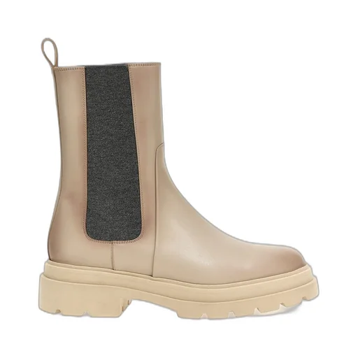 Santoni Round Toe Ankle Boots
