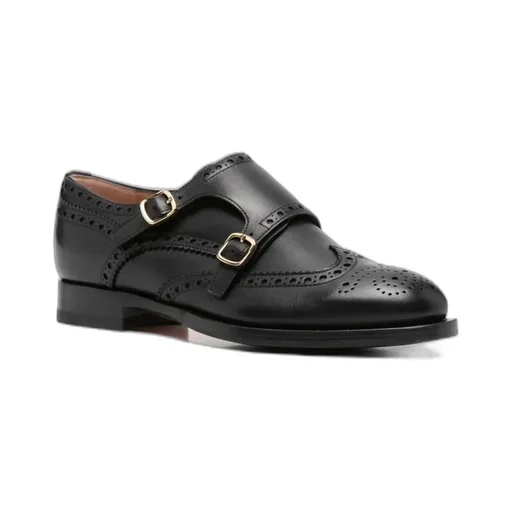 Santoni Delia Buckled Lace-Up Shoes