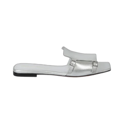 Santoni Double Buckle Square-Toe Sandals