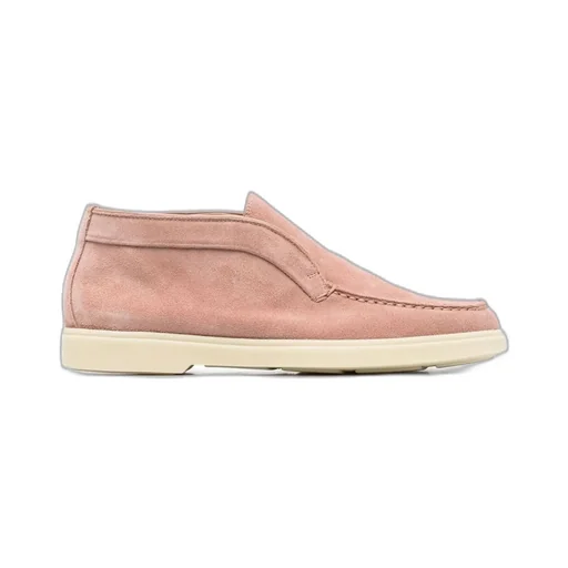 Santoni Round-Toe Slip-On Loafers