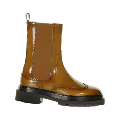Santoni Round Toe Ankle Boots