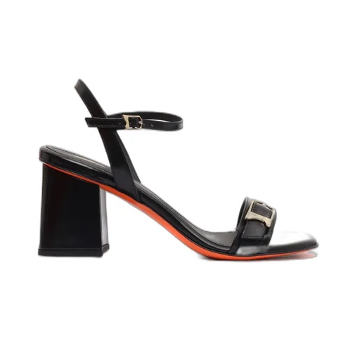 Santoni Buckle Detailed Mid-Heel Sandals
