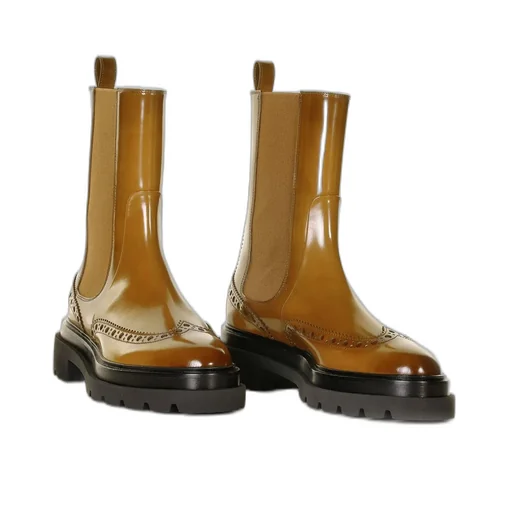 Santoni Round Toe Ankle Boots