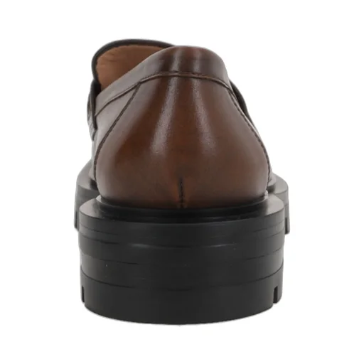 Santoni Leather Penny Loafers