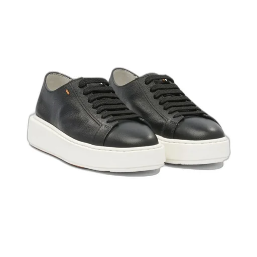 Santoni Round-Toe Lace-Up Sneakers