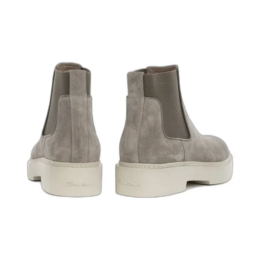 Santoni Round Toe Ankle Boots