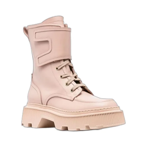 Santoni Round Toe Ankle Boots