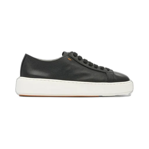 Santoni Round-Toe Lace-Up Sneakers