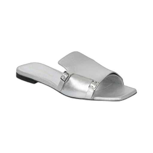Santoni Double Buckle Square-Toe Sandals