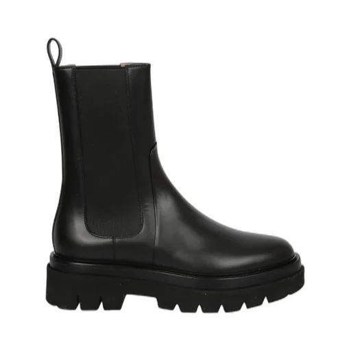 Santoni Round Toe Ankle Boots