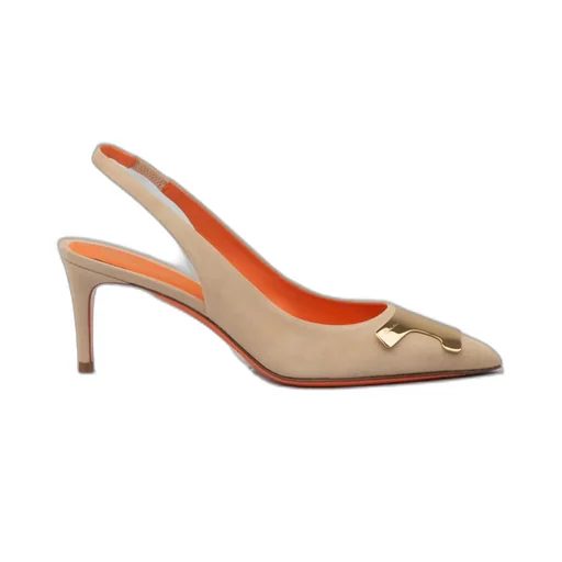 Santoni Slingback Pointed Toe Pumps