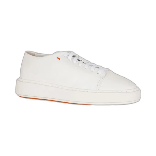 Santoni Logo Printed Lace-Up Sneakers