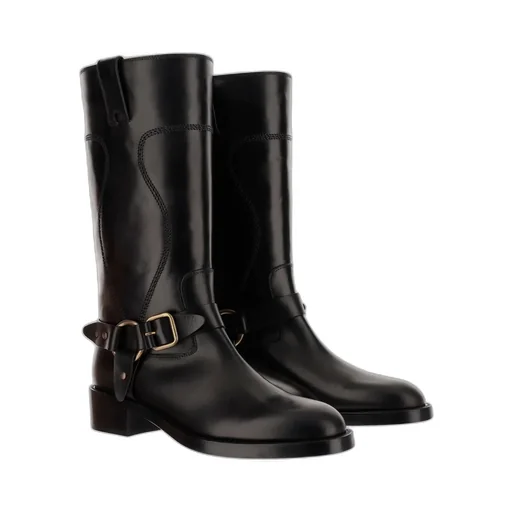 Sartore Buckled Knee-High Boots