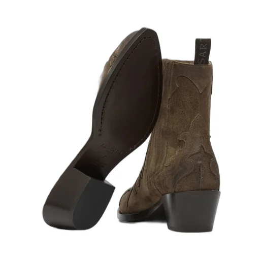 Sartore Embroidered Ankle Boots