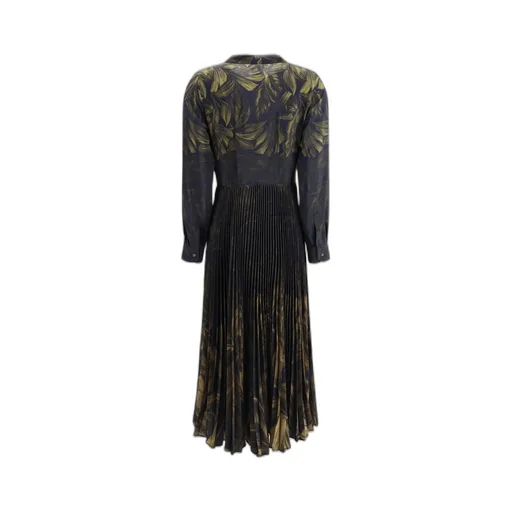 Sara Roka Pleated Chemisier Dress