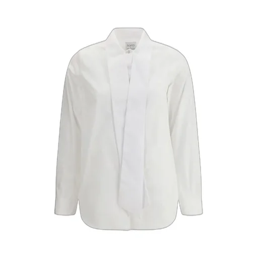 Sara Roka Tie-Front Cotton Shirt