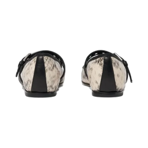 Scarosso Astrid Python Printed Flat Shoes