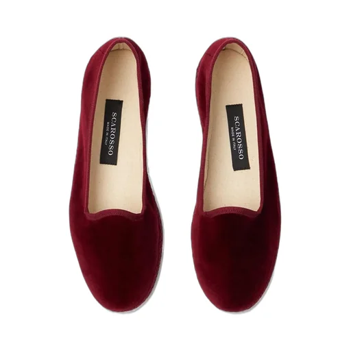 Scarosso Valentina Velvet Flat Shoes