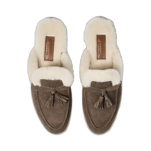 Scarosso Lucrezia Shearling Slip-On Mules