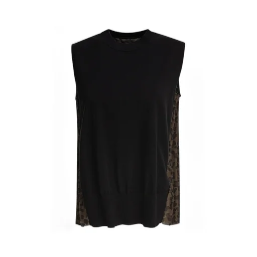 Sacai Printed Sleeveless Top