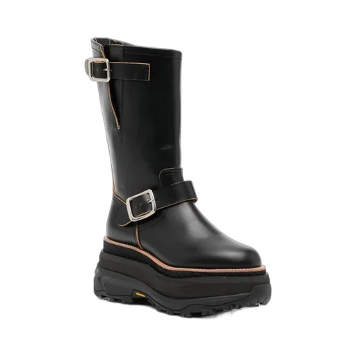 Sacai Buckle Detailed Engineer Boots