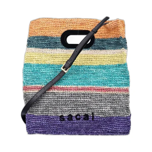 Sacai Logo Embroidered Tote Bag