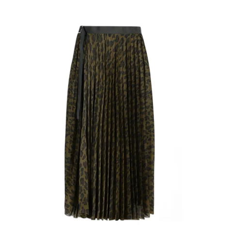 Sacai Leopard Print Skirt