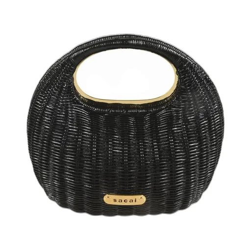 Sacai Logo Plaque Round Bag