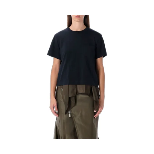 Sacai Draped-Hem Asymmetric T-Shirt