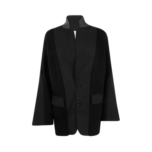 Sacai Panelled Single-Breasted Cardigan