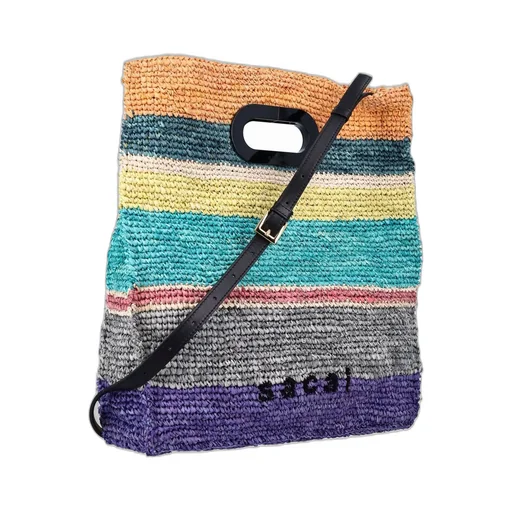 Sacai Logo Embroidered Tote Bag