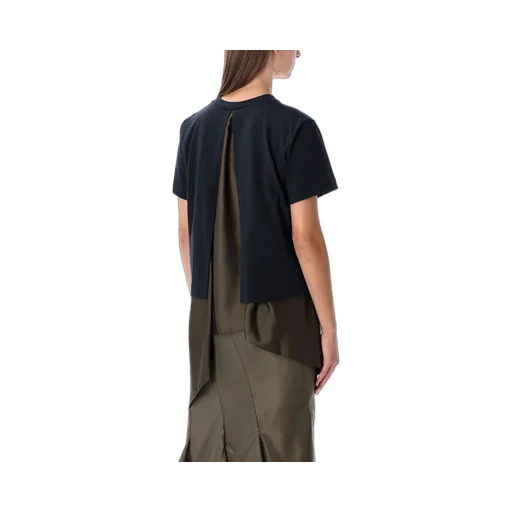 Sacai Draped-Hem Asymmetric T-Shirt