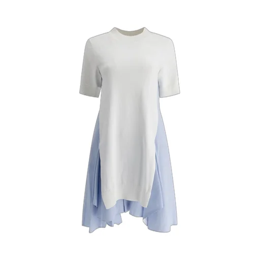 Sacai Poplin Stripe-Detail Dress