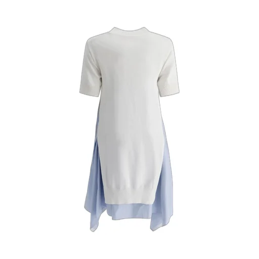 Sacai Poplin Stripe-Detail Dress