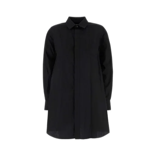 Sacai Long-Sleeved Poplin Shirt Dress