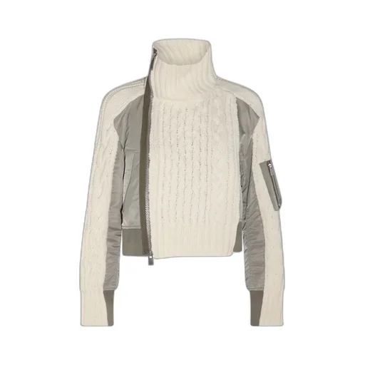 Sacai Panelled Knit Jacket