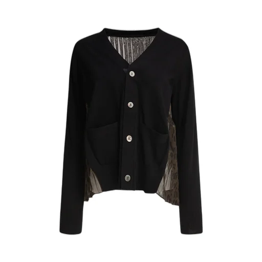 Sacai Leopard Printed Knit Cardigan