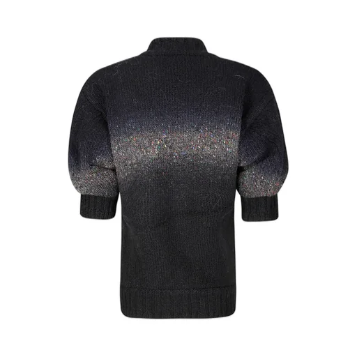Sacai Garment Dye Short Sleeved Knitted Pullover