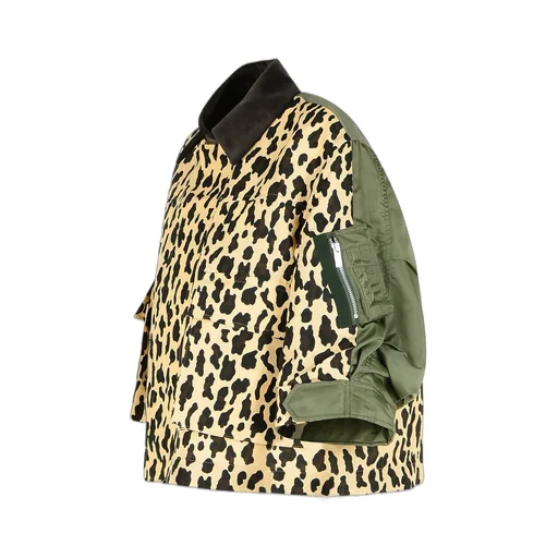Sacai Leopard Printed Twill Jacket