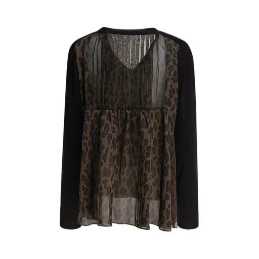 Sacai Leopard Printed Knit Cardigan