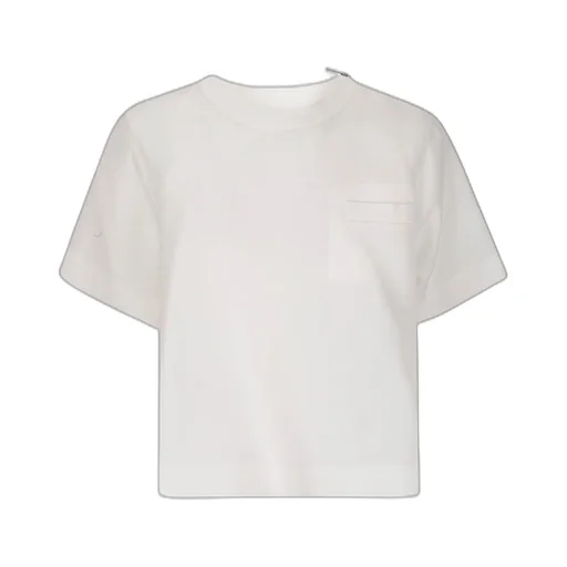 Sacai Crewneck Twill T-Shirt