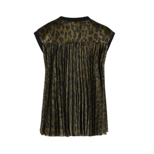 Sacai Leopard Print Jersey T-Shirt